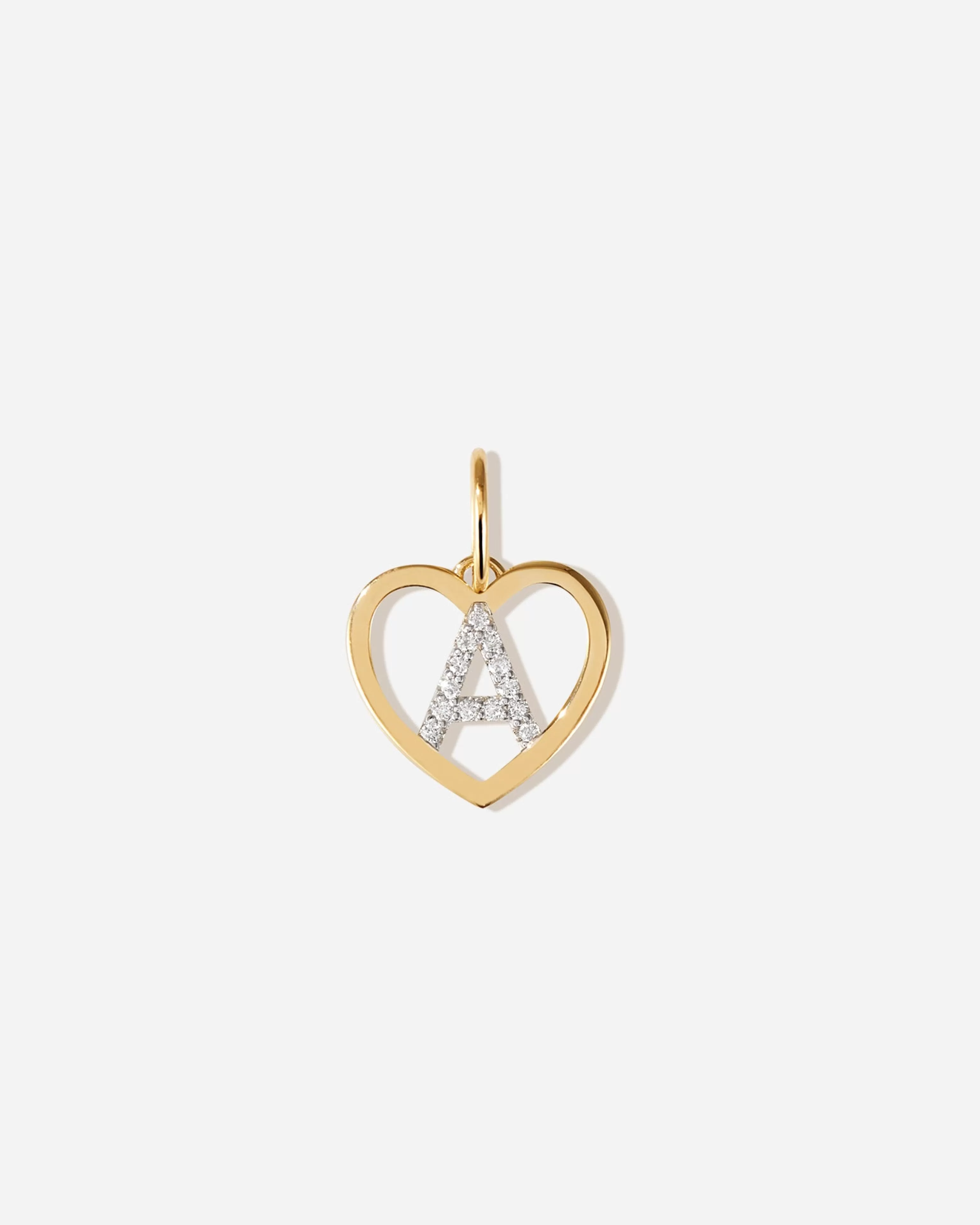 Necklace Charms | Initials^BRUNA The Label Amour Letter Charm 14k Yellow Gold & Laboratory-grown Diamonds