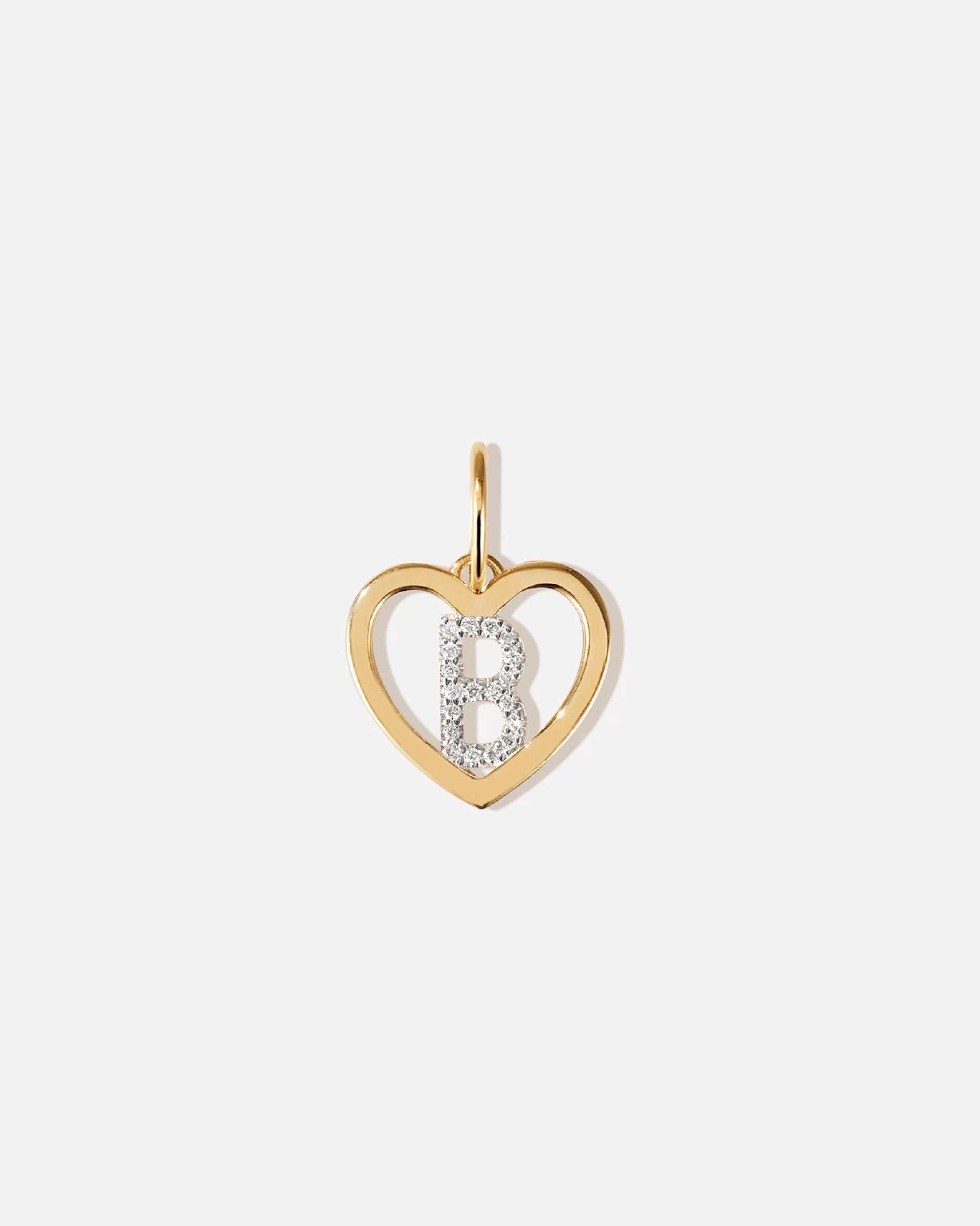 Necklace Charms | Initials^BRUNA The Label Amour Letter Charm 14k Yellow Gold & Laboratory-grown Diamonds