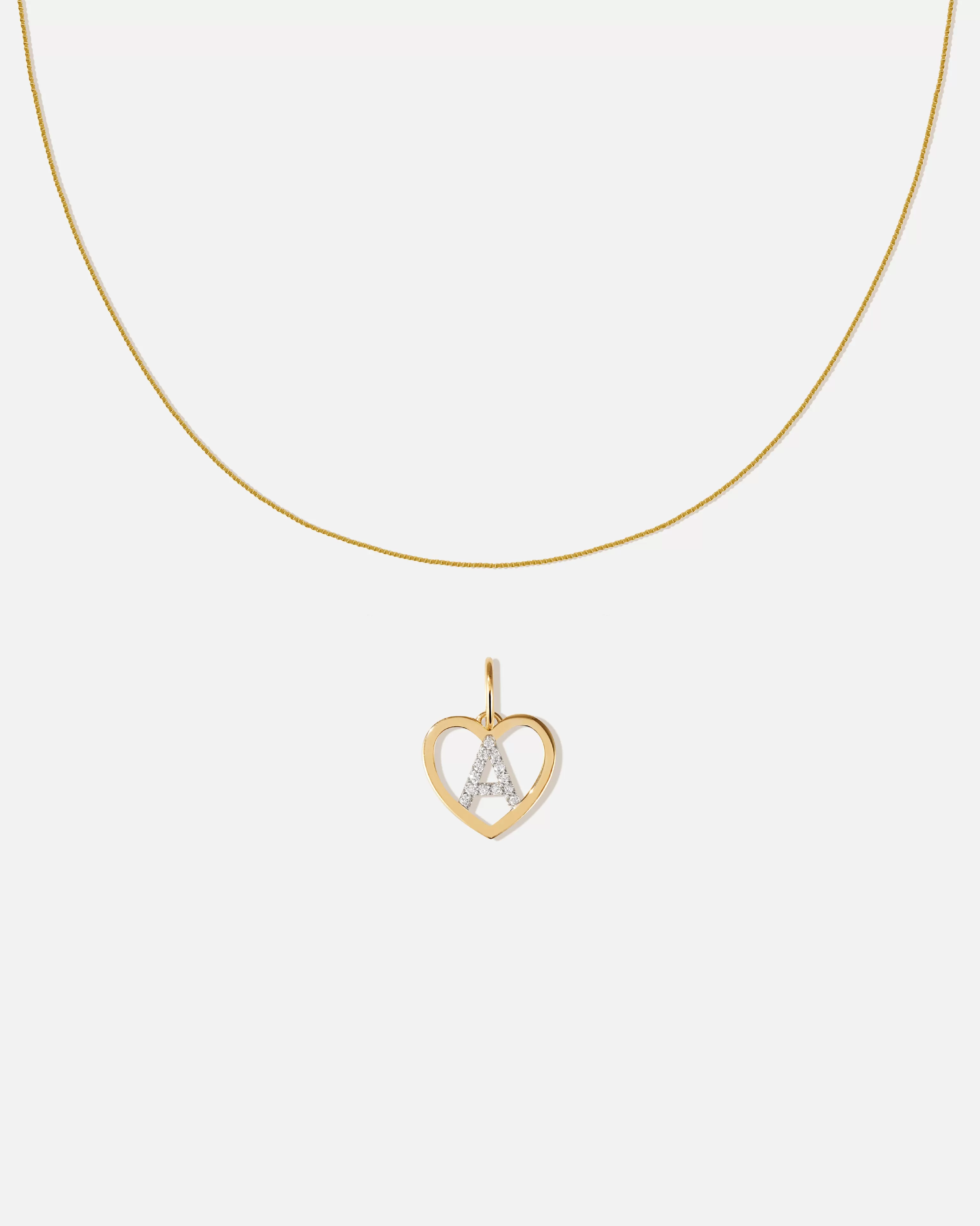 Delicate Jewelry | Pendants^BRUNA The Label Amour Letter Pendant Set 14k Yellow Gold & Laboratory-grown Diamonds