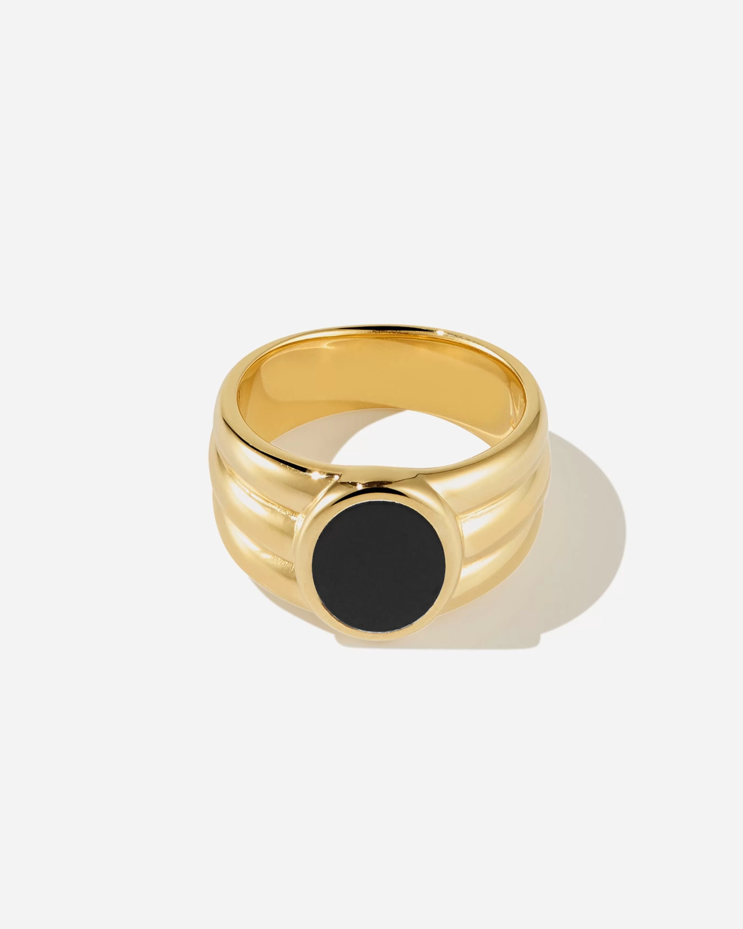 Gemstones | Statement^BRUNA The Label Benevento Onyx Ring 18k Gold Vermeil & Gemstones