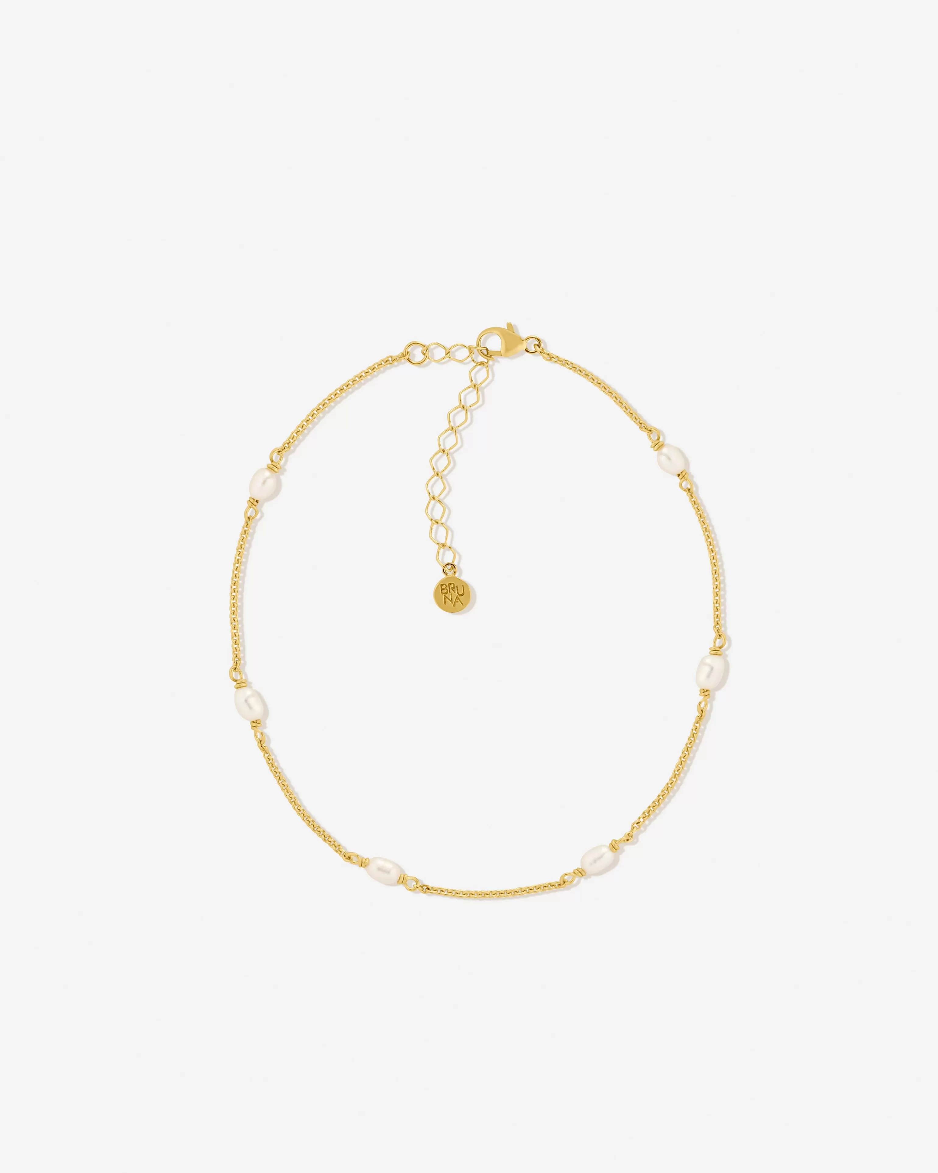 Pearl Anklets^BRUNA The Label Bordeaux Anklet 18k Gold Vermeil & Pearls