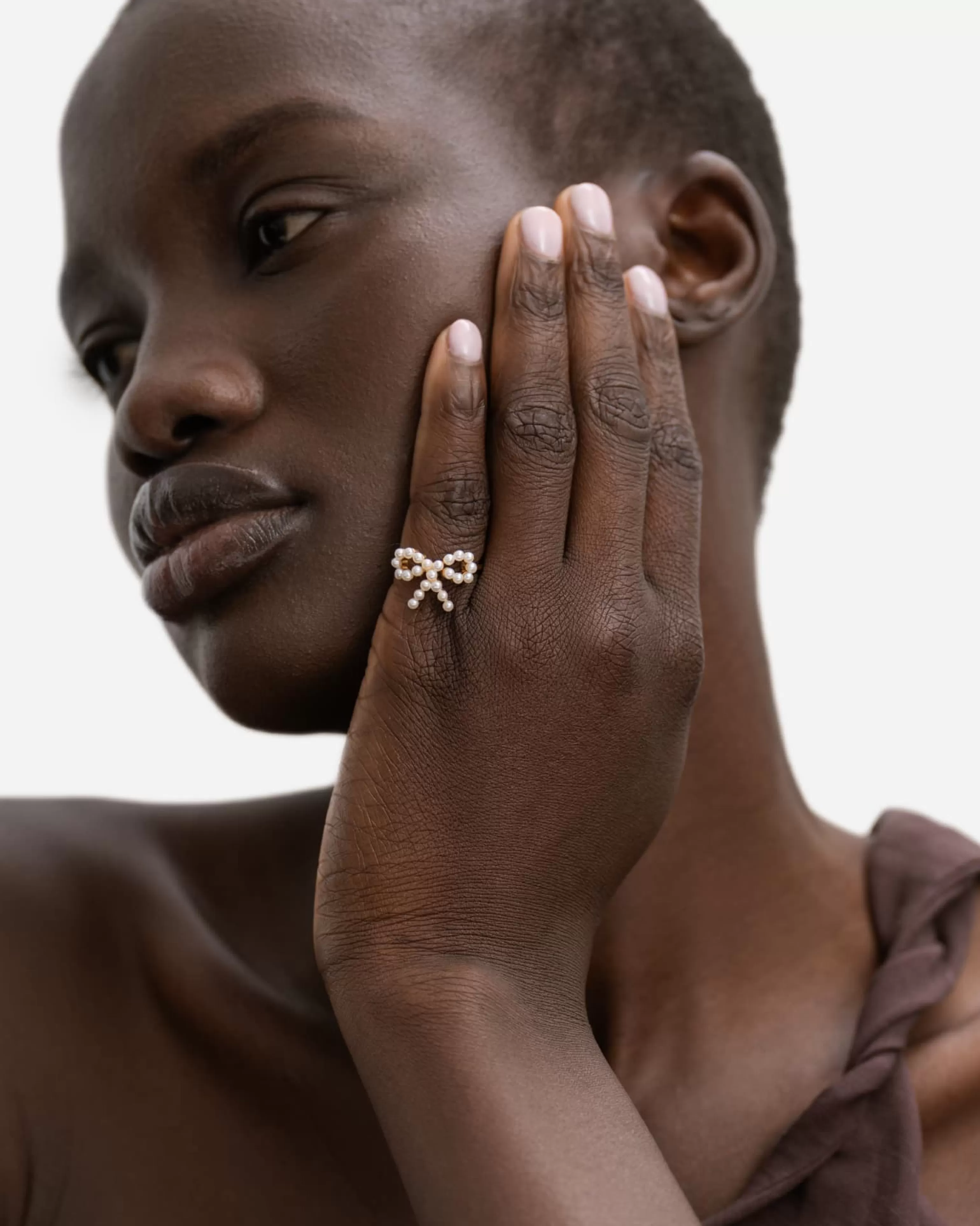 Pearls | Delicate^BRUNA The Label Chéri Ring 18k Gold Vermeil & Pearls