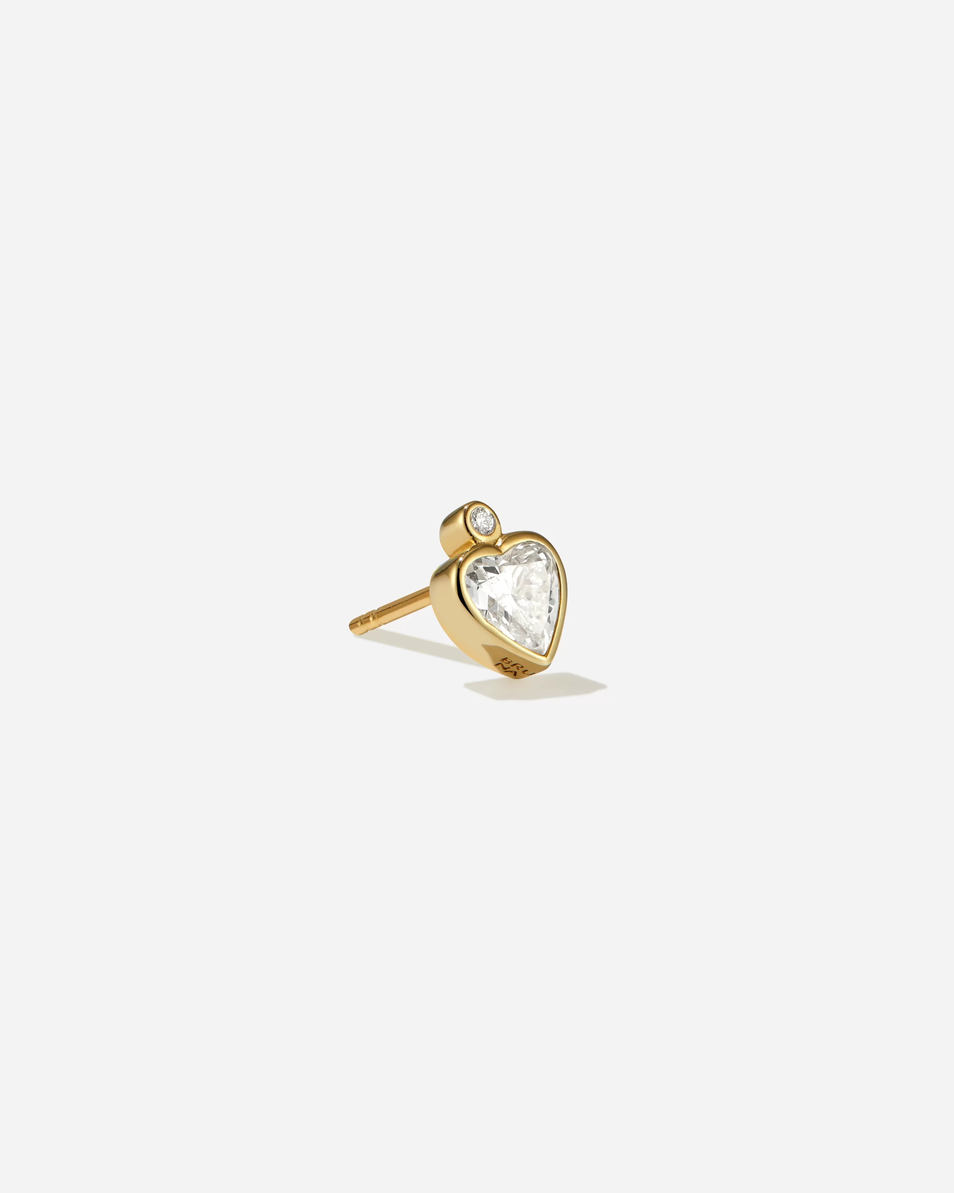 Studs^BRUNA The Label Coeur Stud 14k Yellow Gold & Laboratory-grown Diamonds