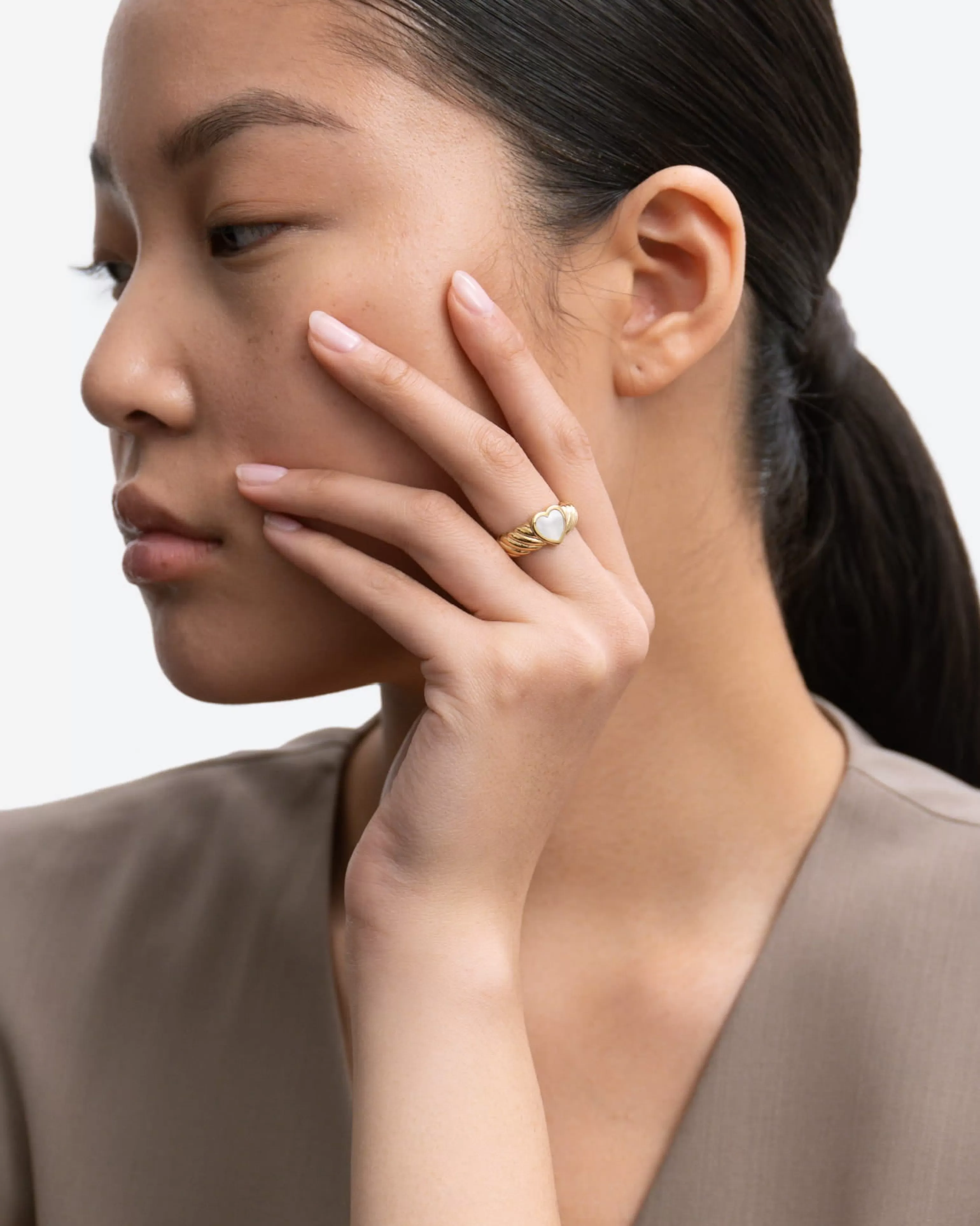 Stacking Rings | Gemstones^BRUNA The Label Corvina Pearl Ring 18k Gold Vermeil & Pearls