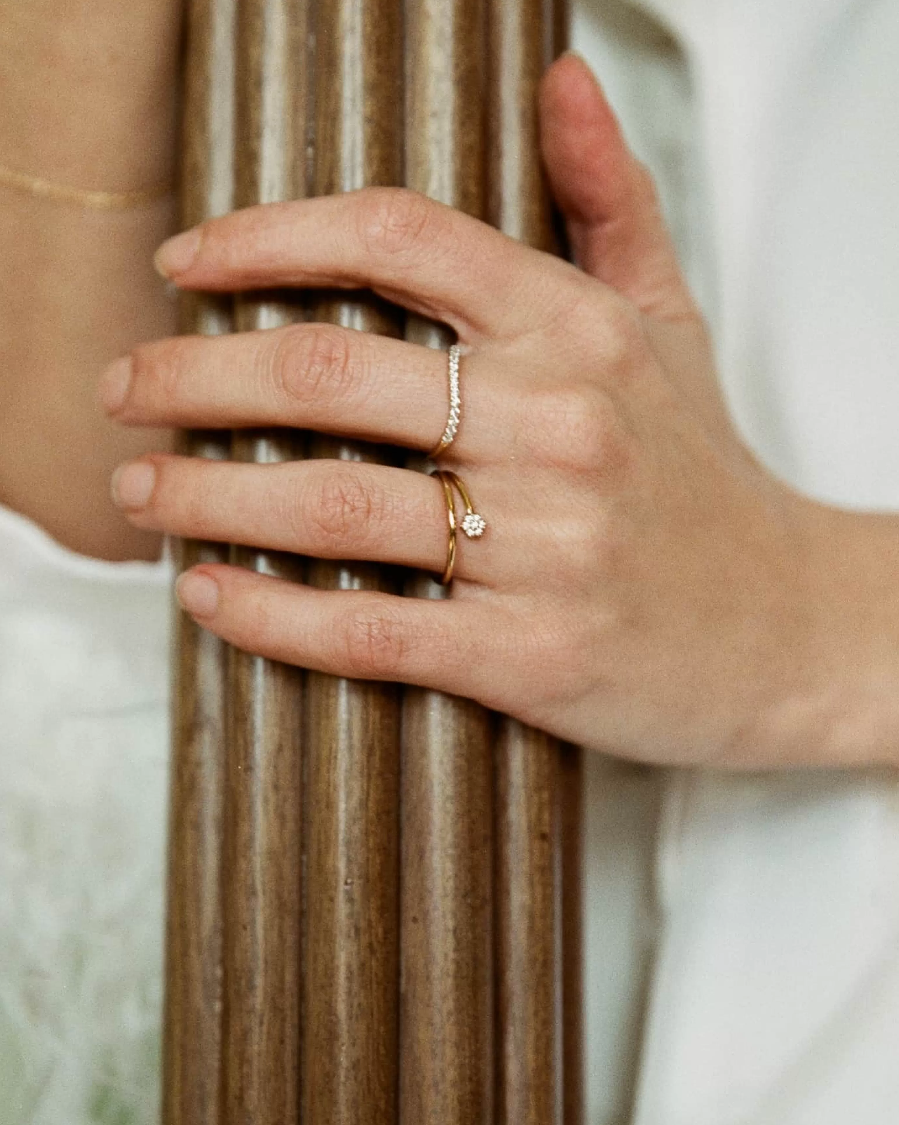 Engagement^BRUNA The Label Dahlia Ring 14k Yellow Gold & Laboratory-grown Diamonds