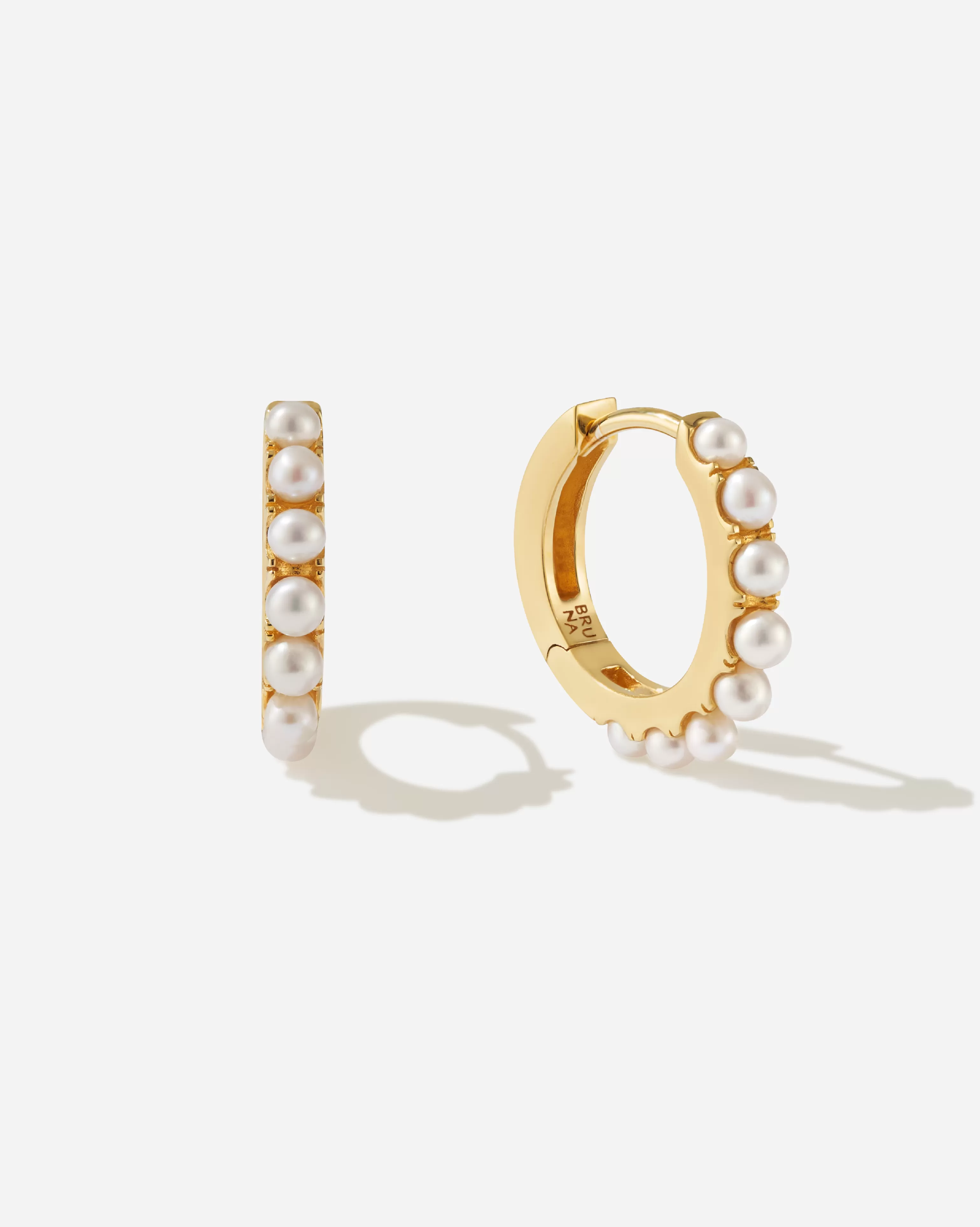 Hoops | Pearls^BRUNA The Label Faraglioni Medium Hoops 18k Gold Vermeil & Pearls