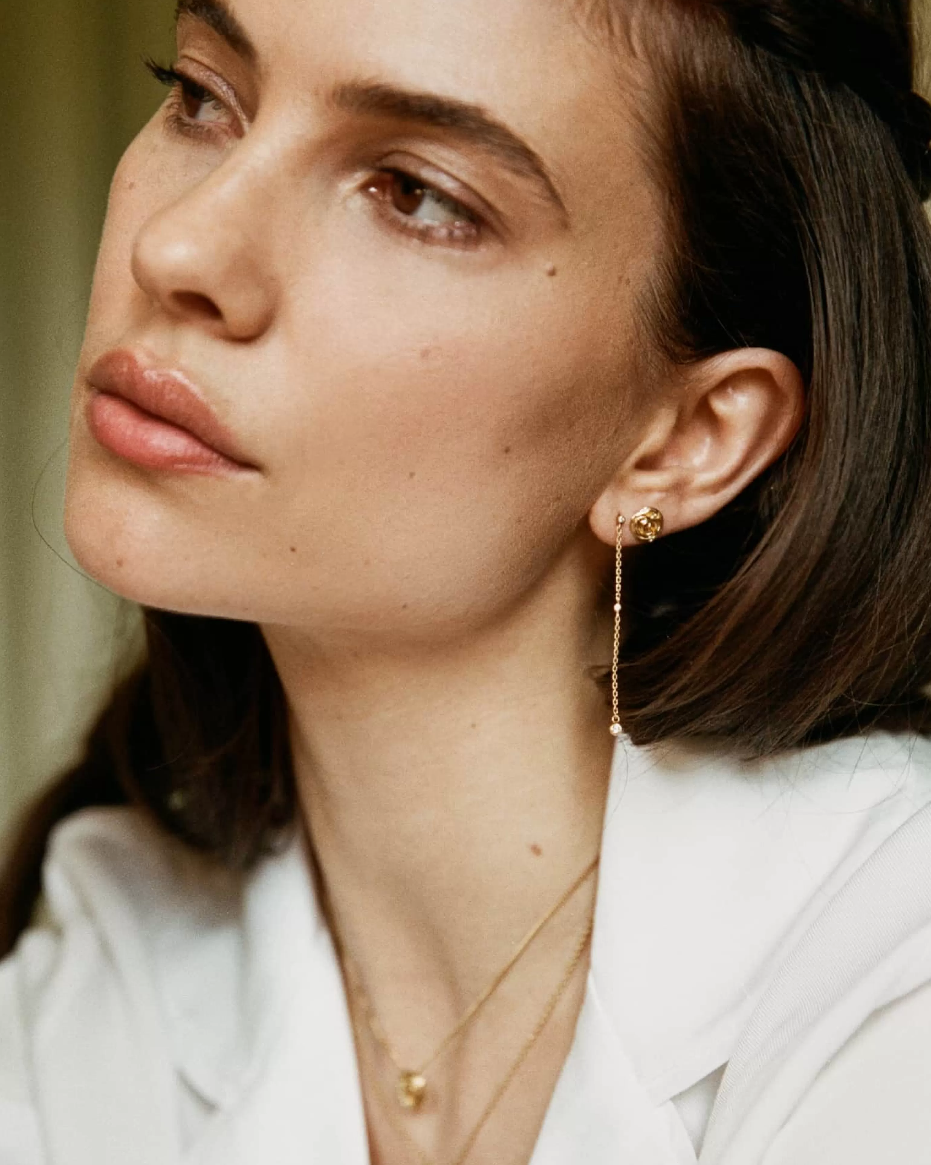 Drop^BRUNA The Label Favola Drop Earrings 14k Yellow Gold & Laboratory-grown Diamonds