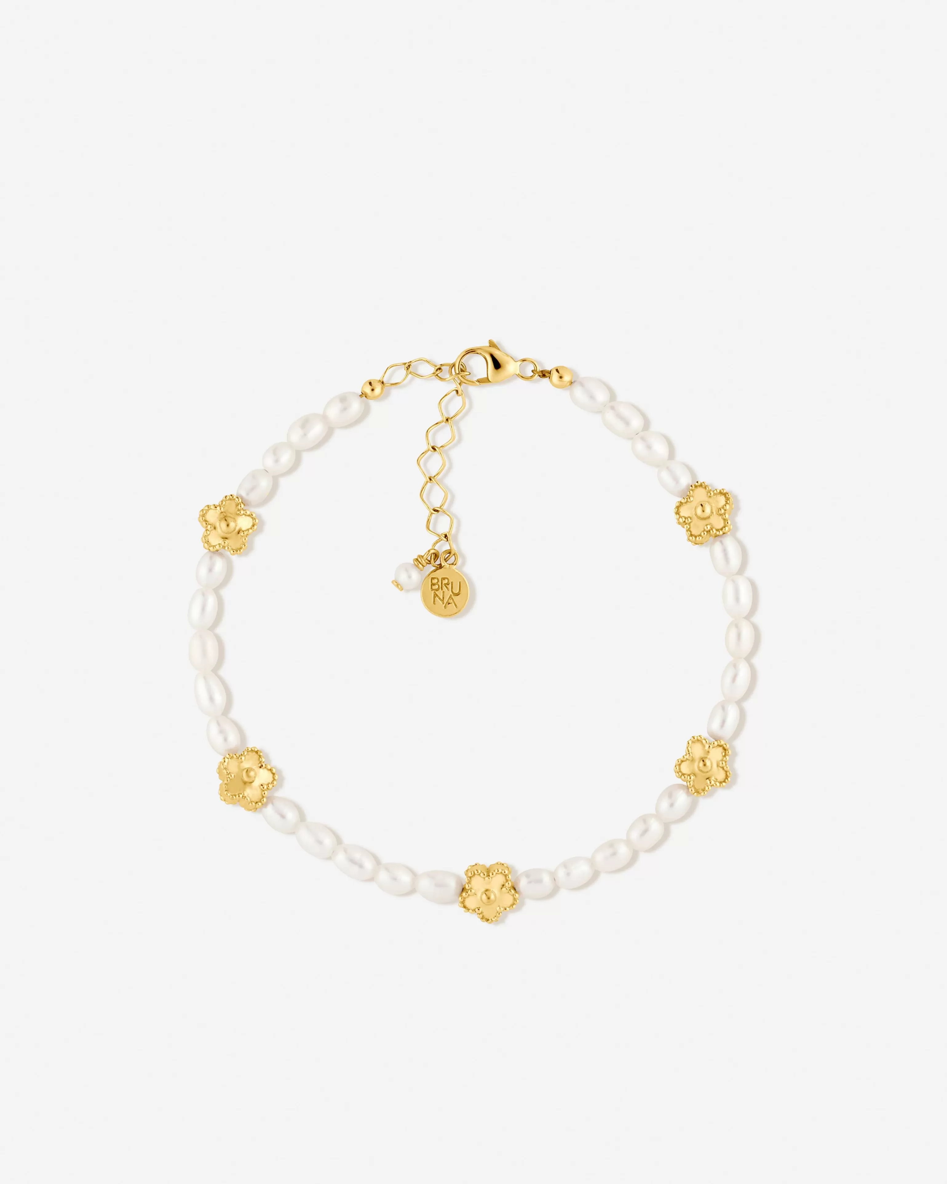 Pearls^BRUNA The Label Fiore Bracelet 18k Gold Vermeil & Pearls