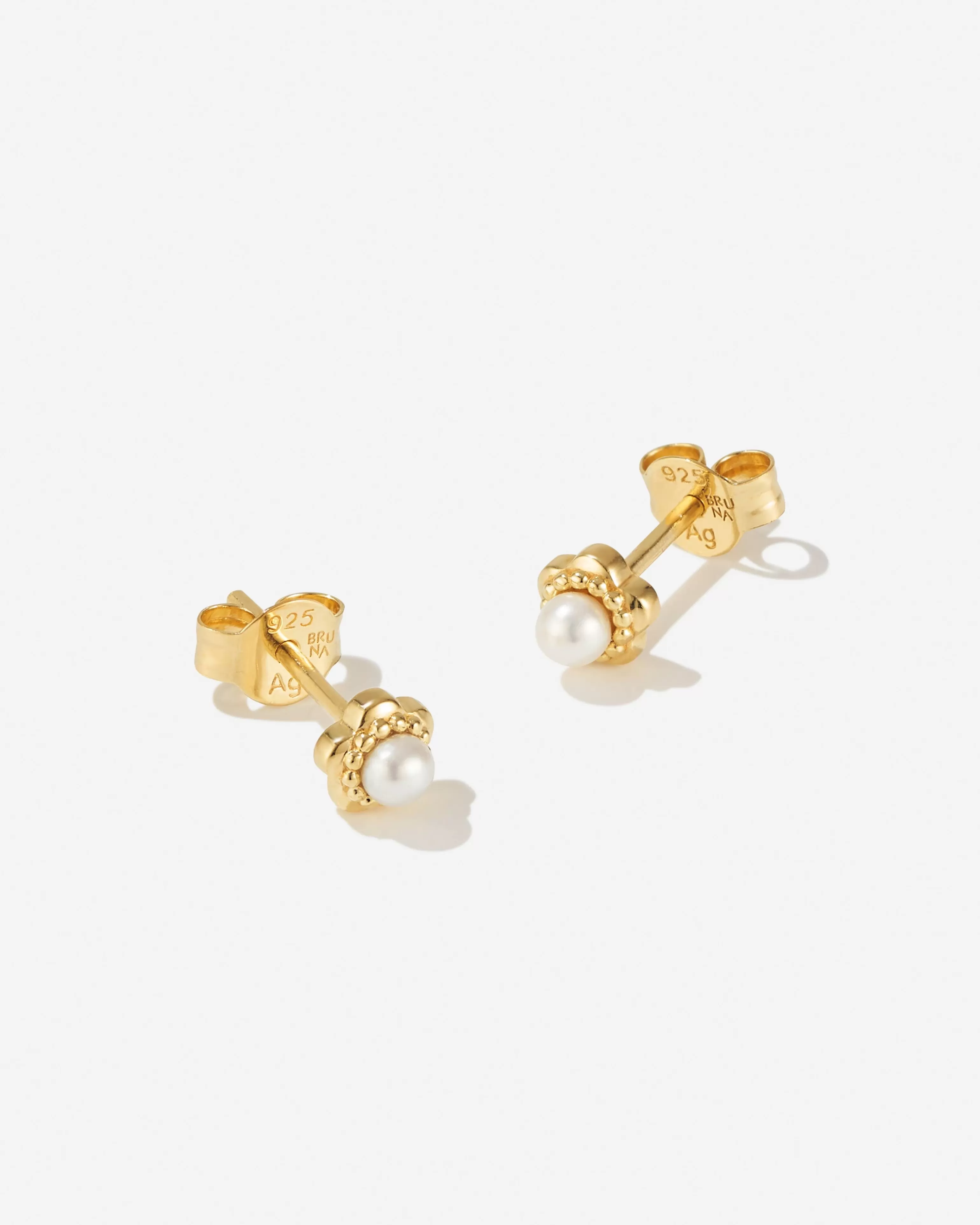 Studs | Pearls^BRUNA The Label Floret Studs 18k Gold Vermeil & Pearls