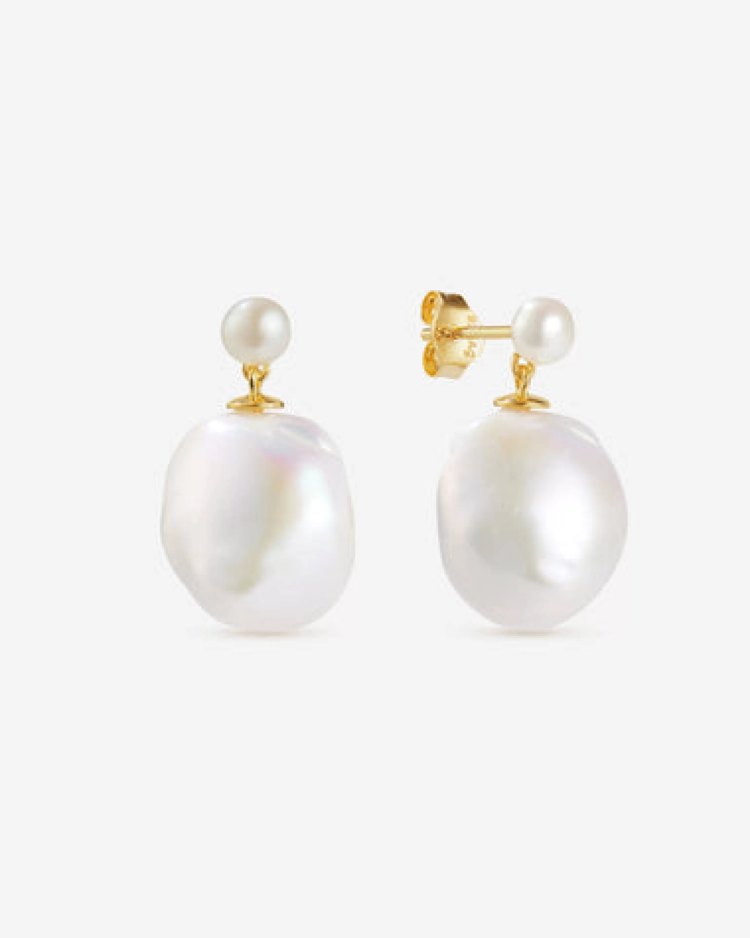 Pearls^BRUNA The Label Genova 14k Gold Earrings 14k Yellow Gold & Pearls