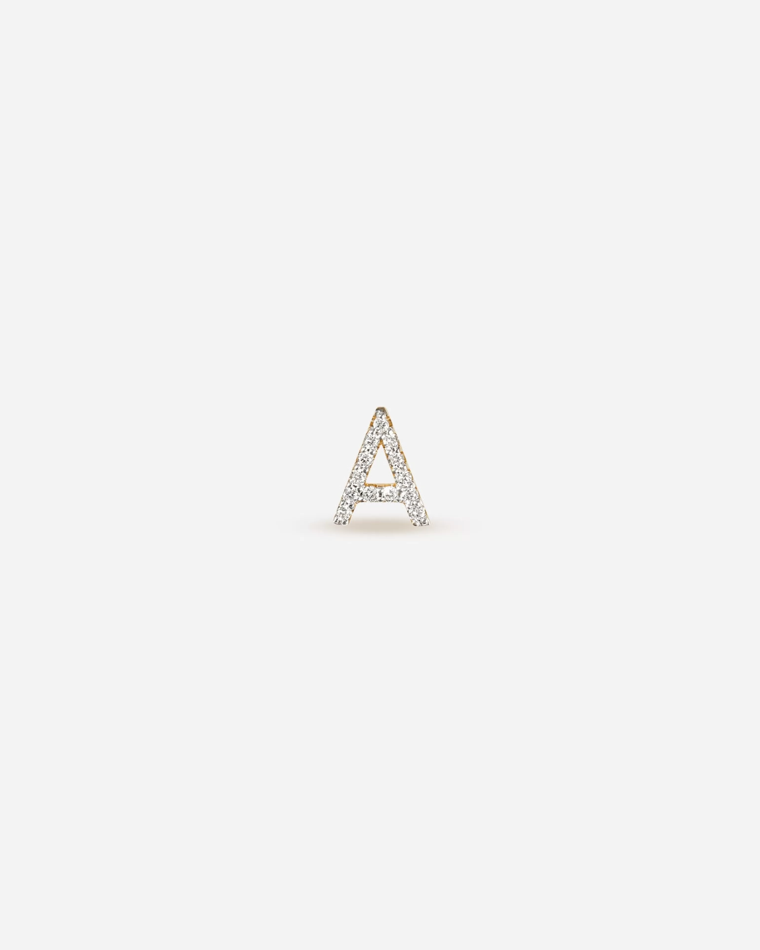 Studs^BRUNA The Label Lab-Grown Diamond Letter Stud 14k Yellow Gold & Laboratory-grown Diamonds