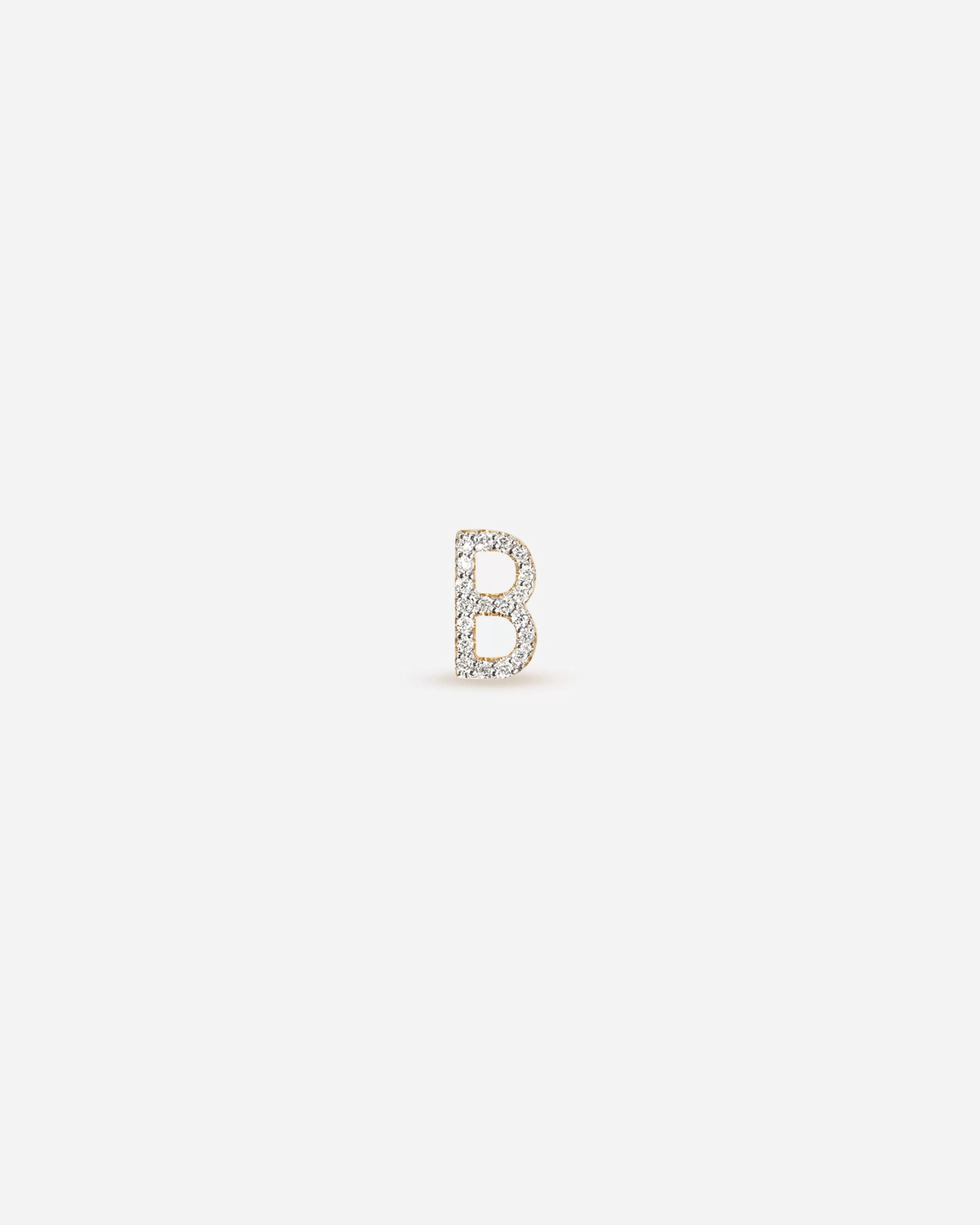 Studs^BRUNA The Label Lab-Grown Diamond Letter Stud 14k Yellow Gold & Laboratory-grown Diamonds