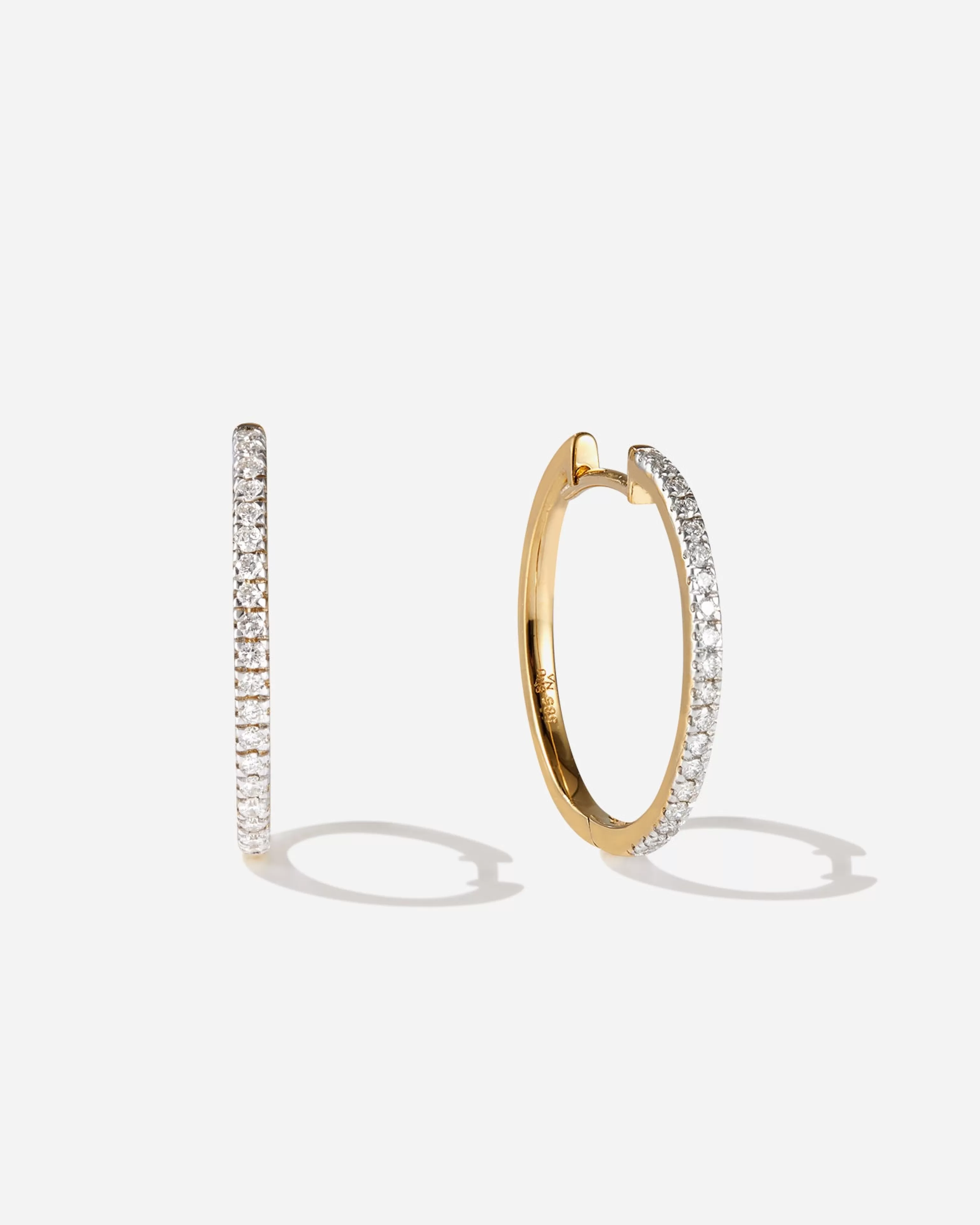 Hoops^BRUNA The Label Lumière Large Hoops 14k Yellow Gold & Laboratory-grown Diamonds