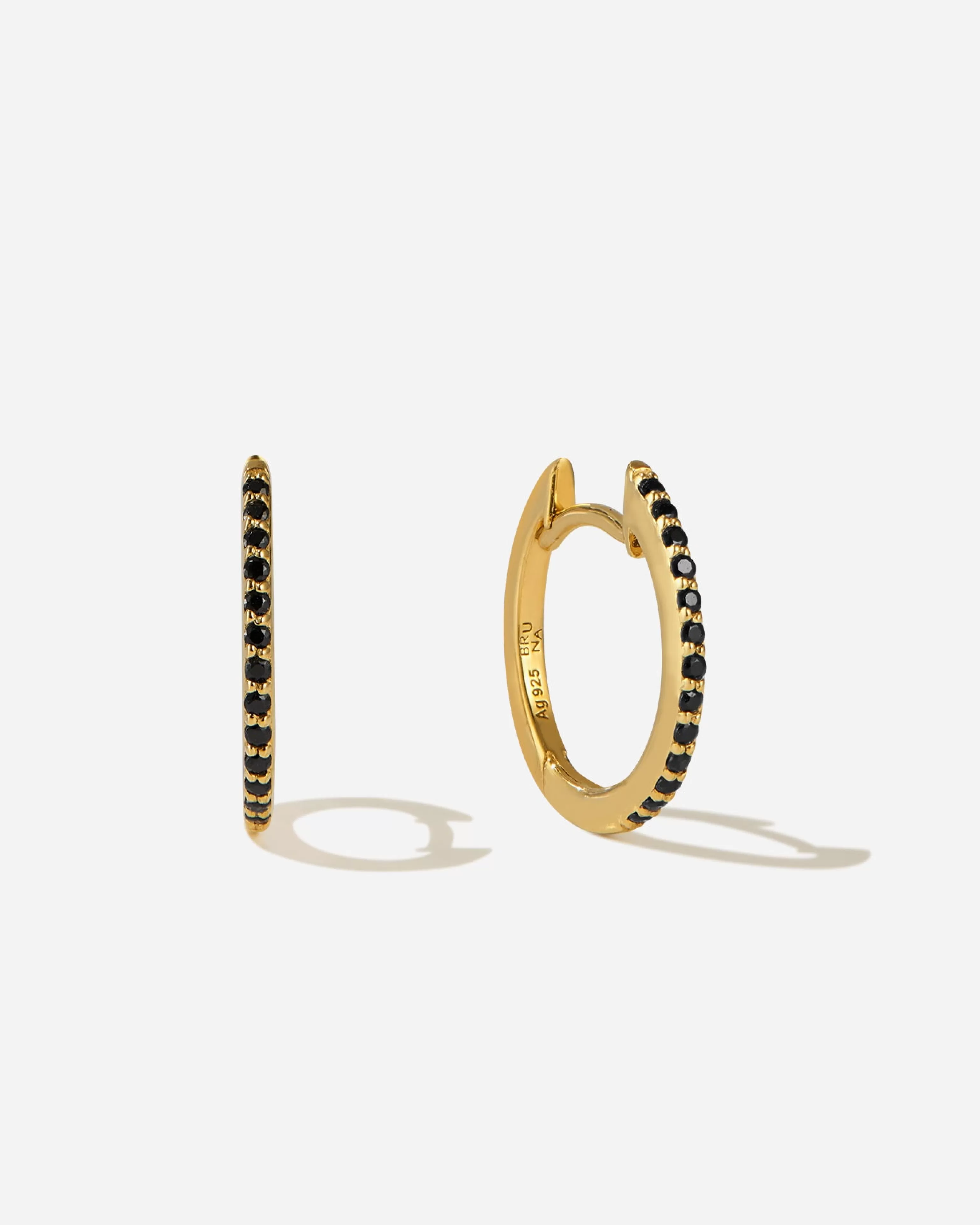 Hoops^BRUNA The Label Lumière Onyx Hoops