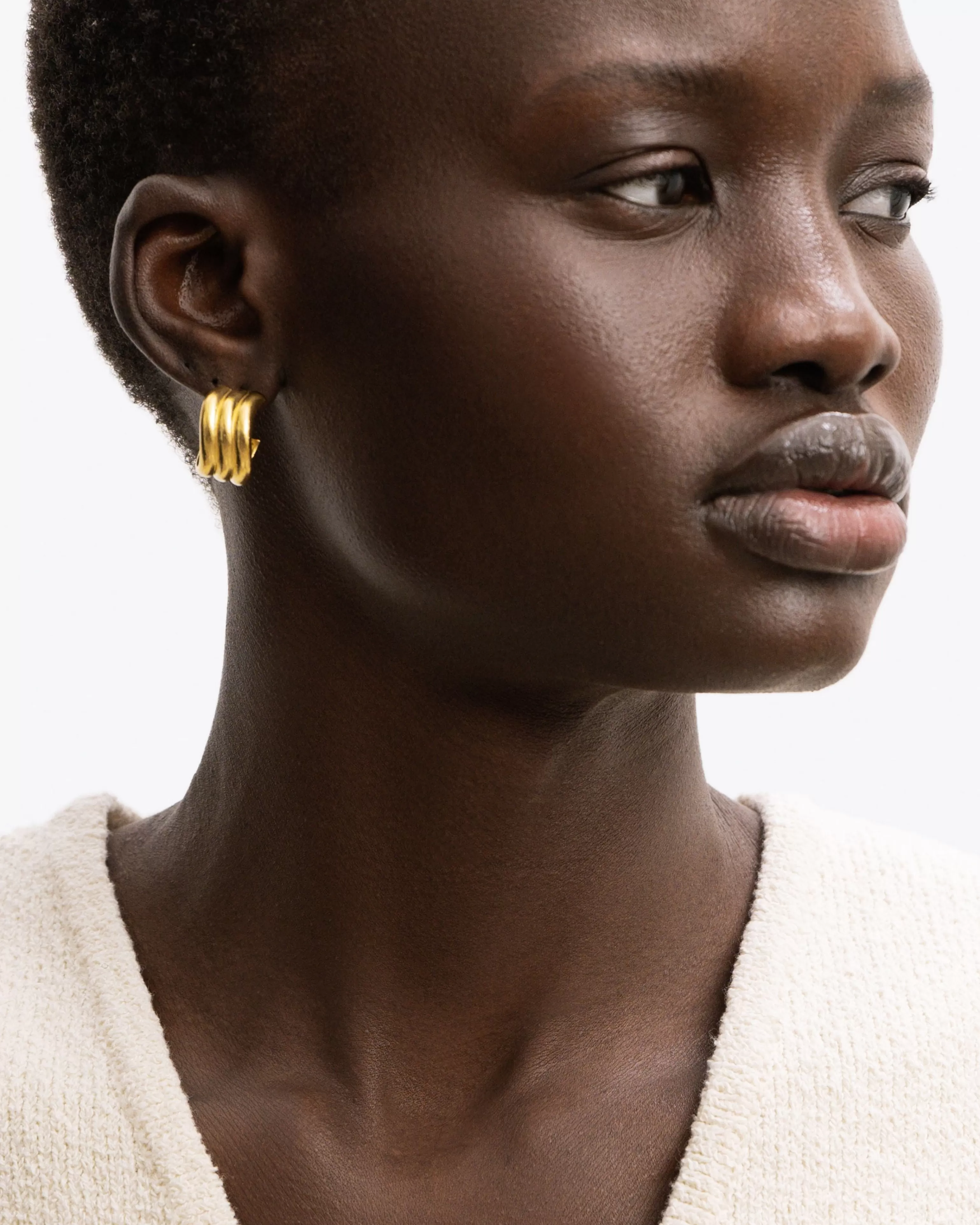 Hoops^BRUNA The Label Marea Earrings 18k Gold Vermeil