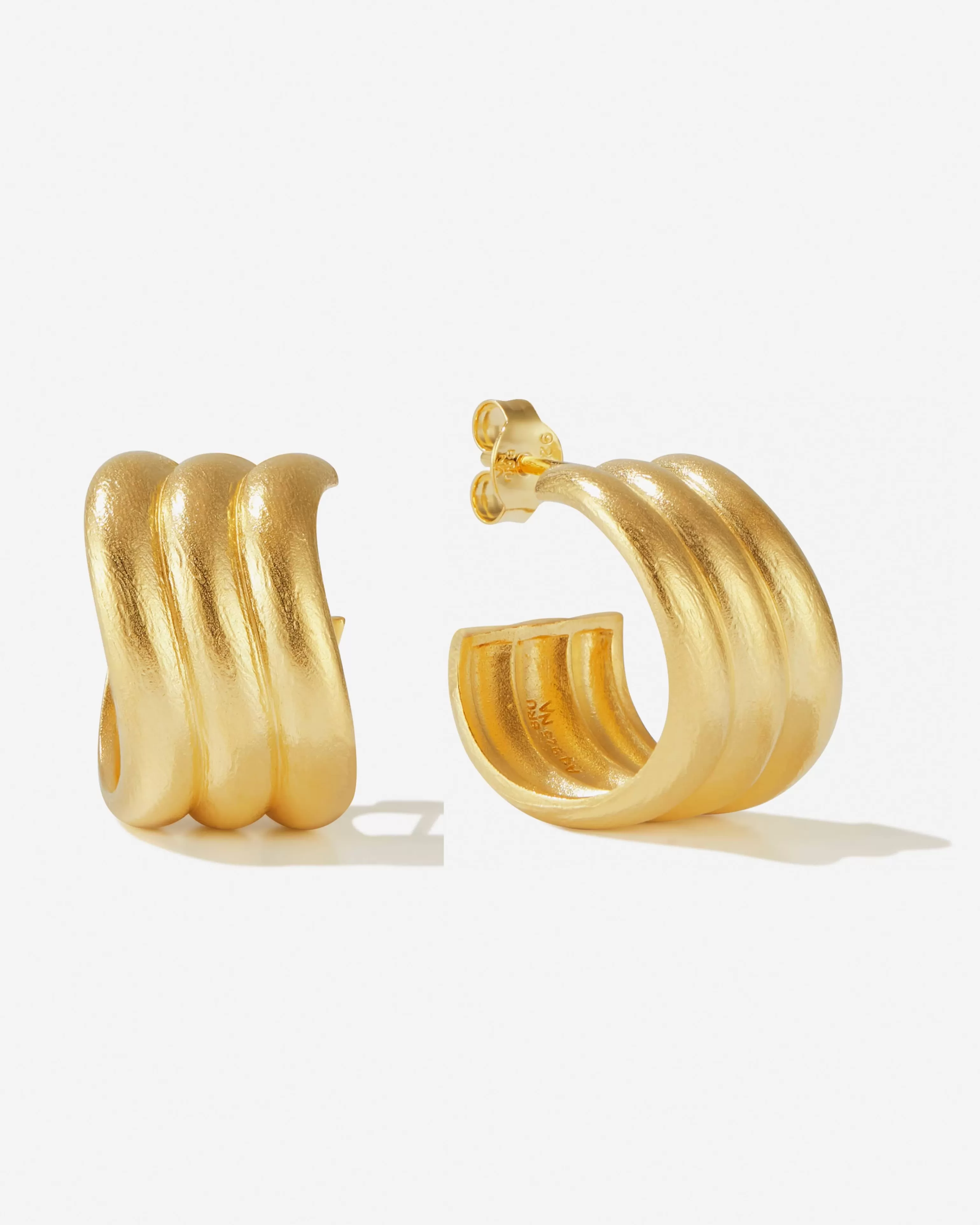 Hoops^BRUNA The Label Marea Earrings 18k Gold Vermeil