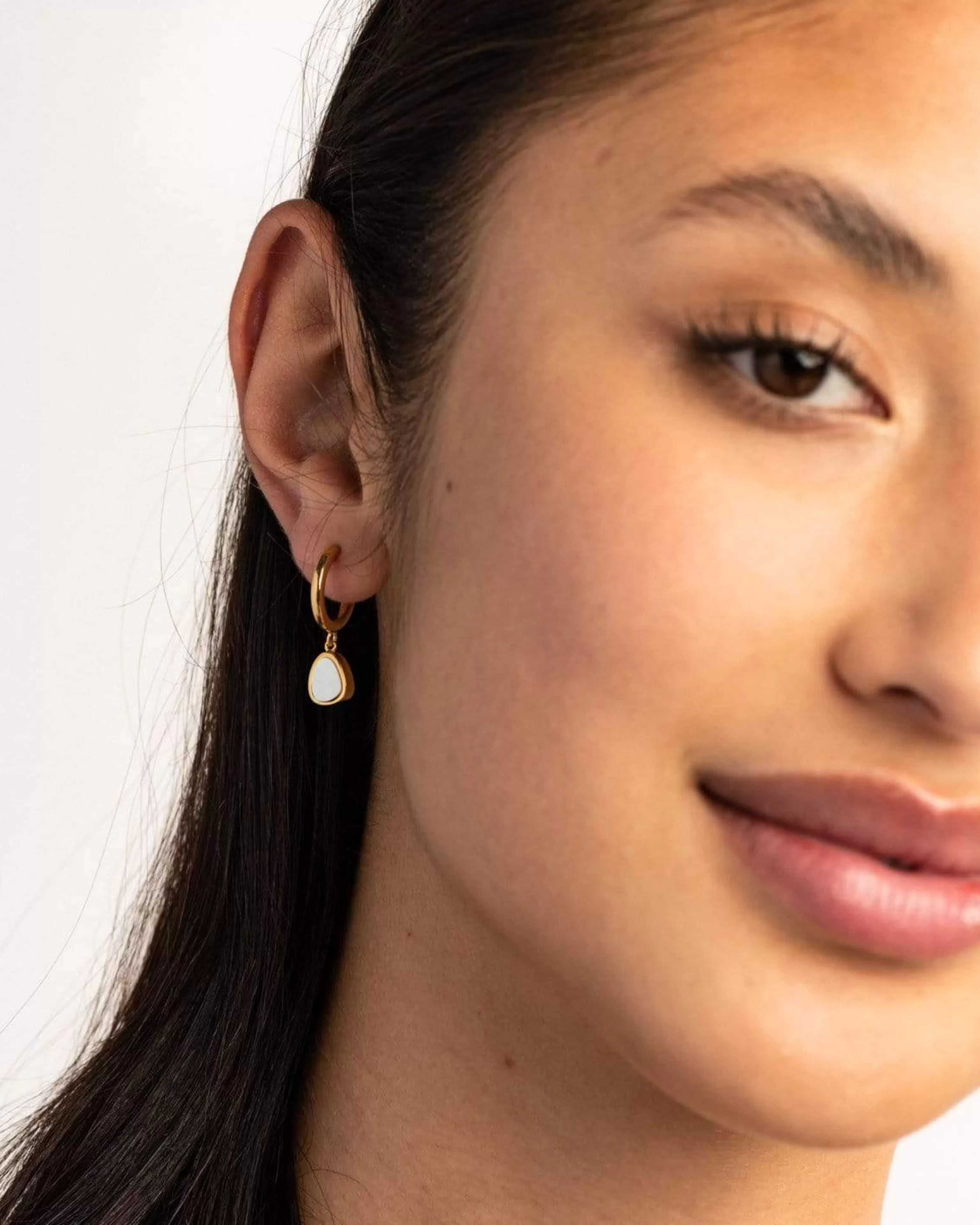 Pearls | Charm Hoops^BRUNA The Label Ohana Pearl Mini Hoops