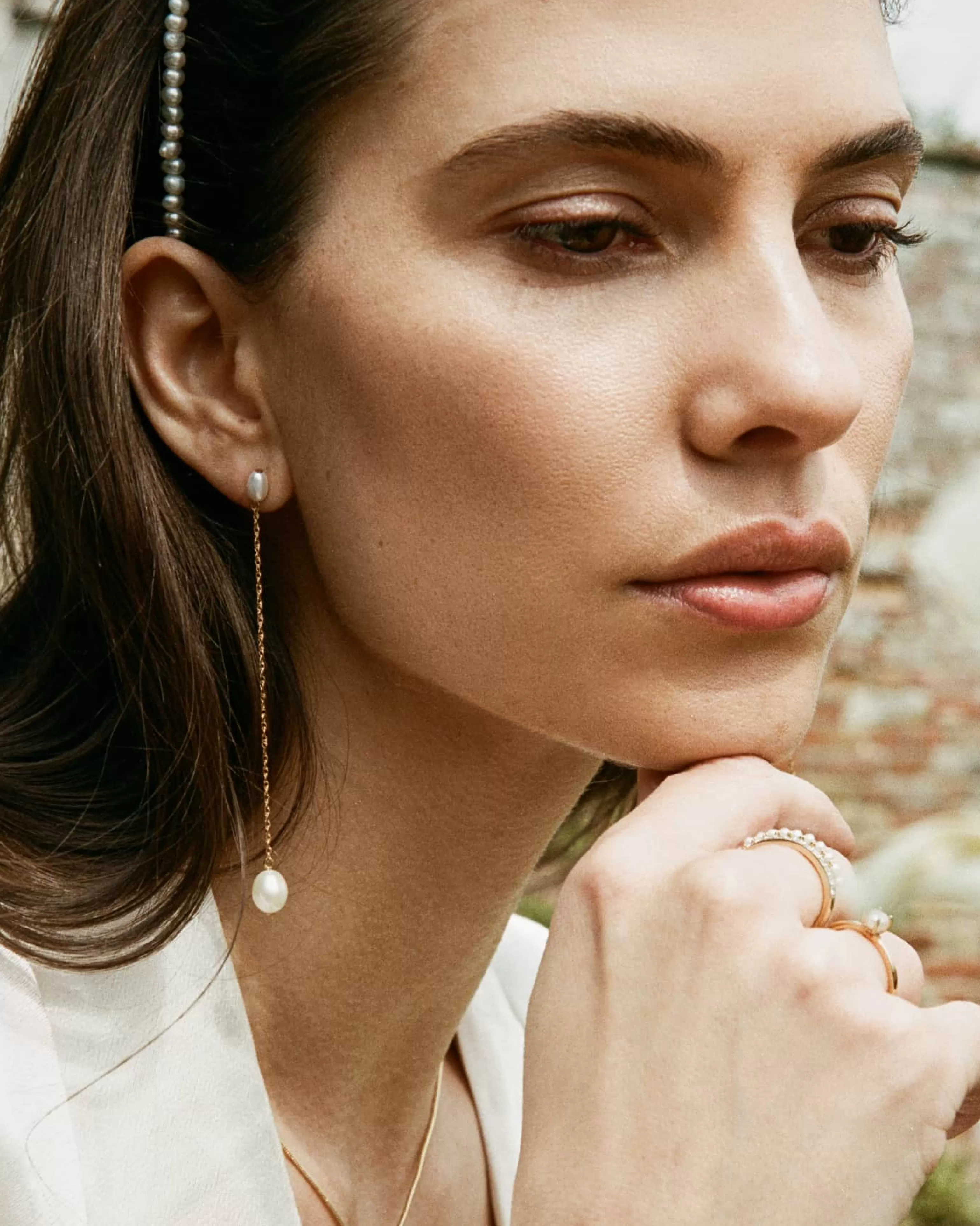 Drop | Pearls^BRUNA The Label Paloma Long Earrings