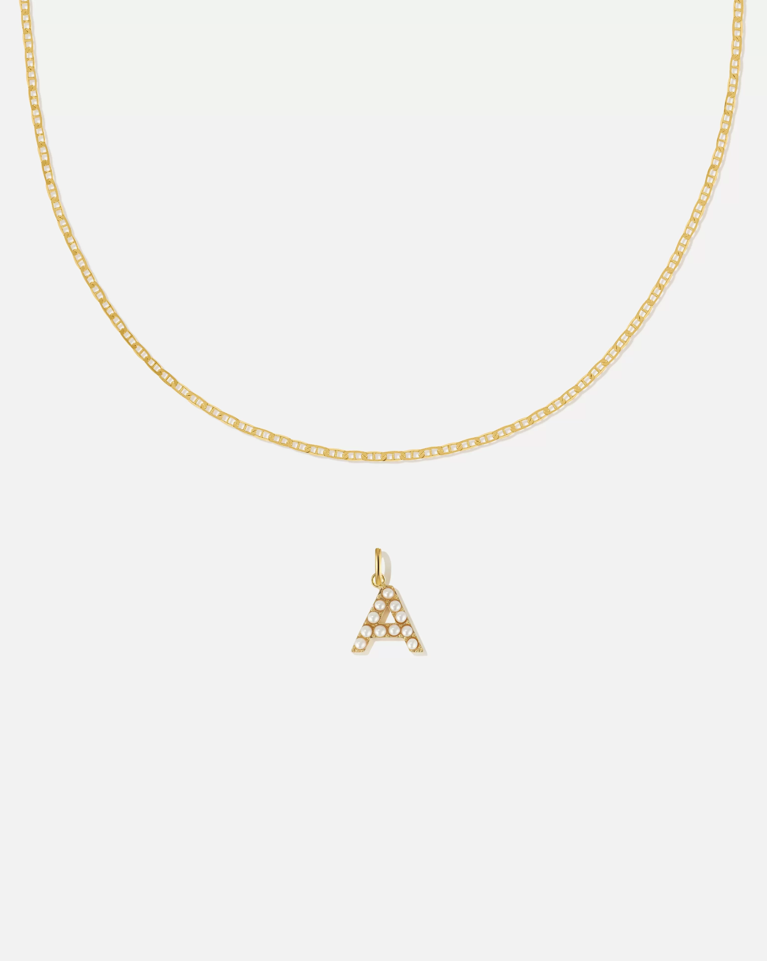 Pearl Jewelry | Delicate Jewelry^BRUNA The Label Pearl Letter Charm Set 18k Gold Vermeil & Pearls