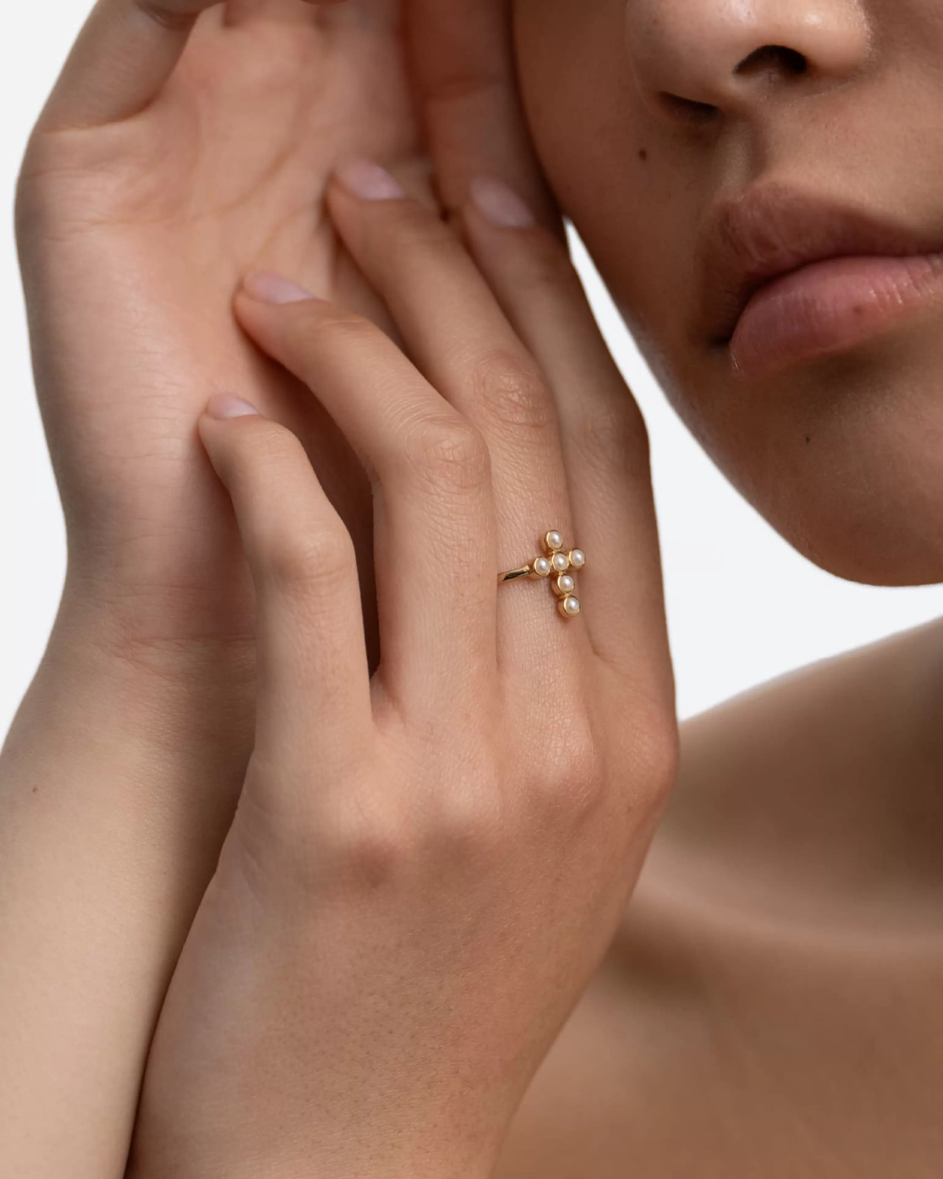 Stacking Rings | Gemstones^BRUNA The Label Saint-Savin Pearl Ring 18k Gold Vermeil & Pearls