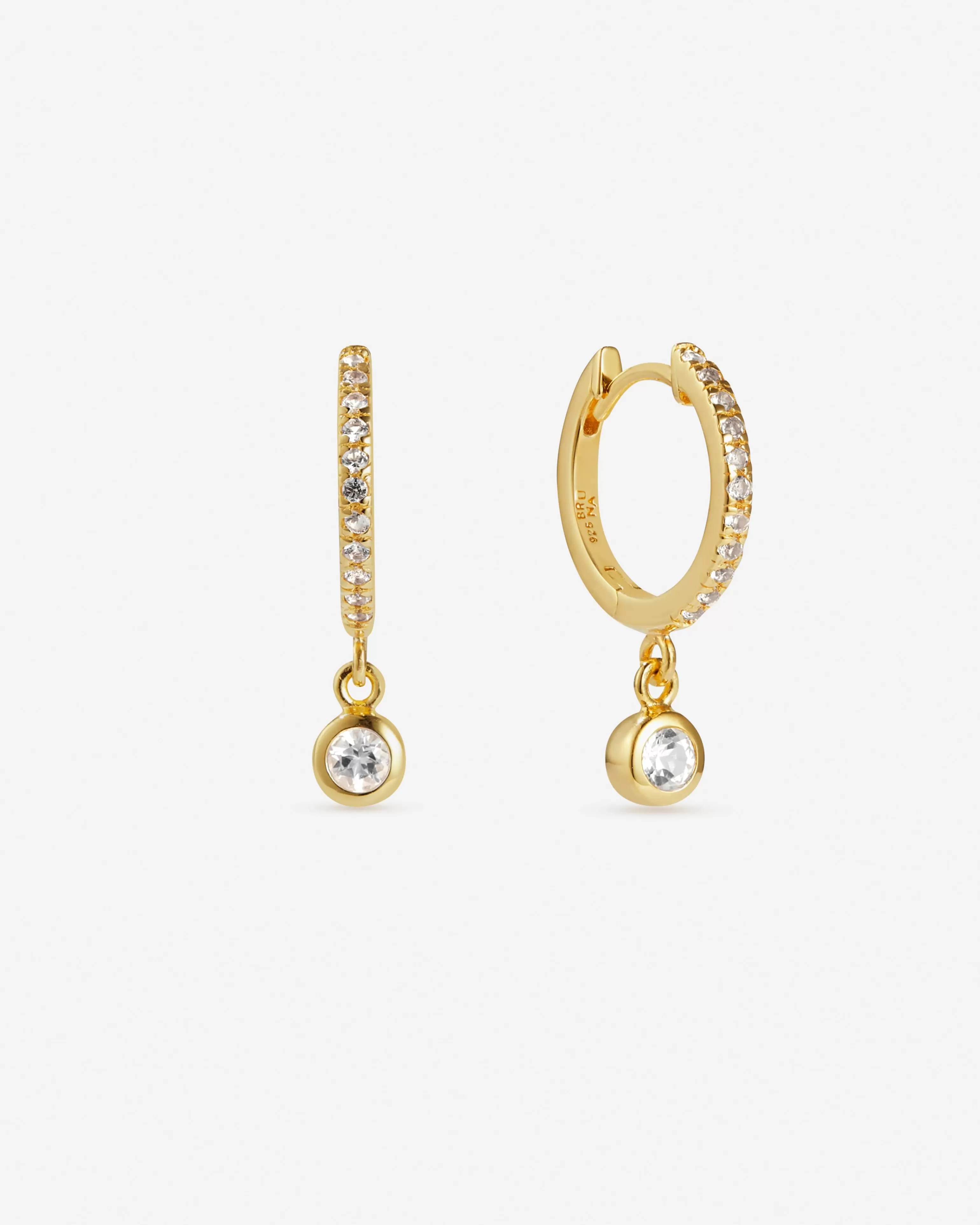 Charm Hoops | Hoops^BRUNA The Label Sanremo Hoops 18k Gold Vermeil & Gemstones