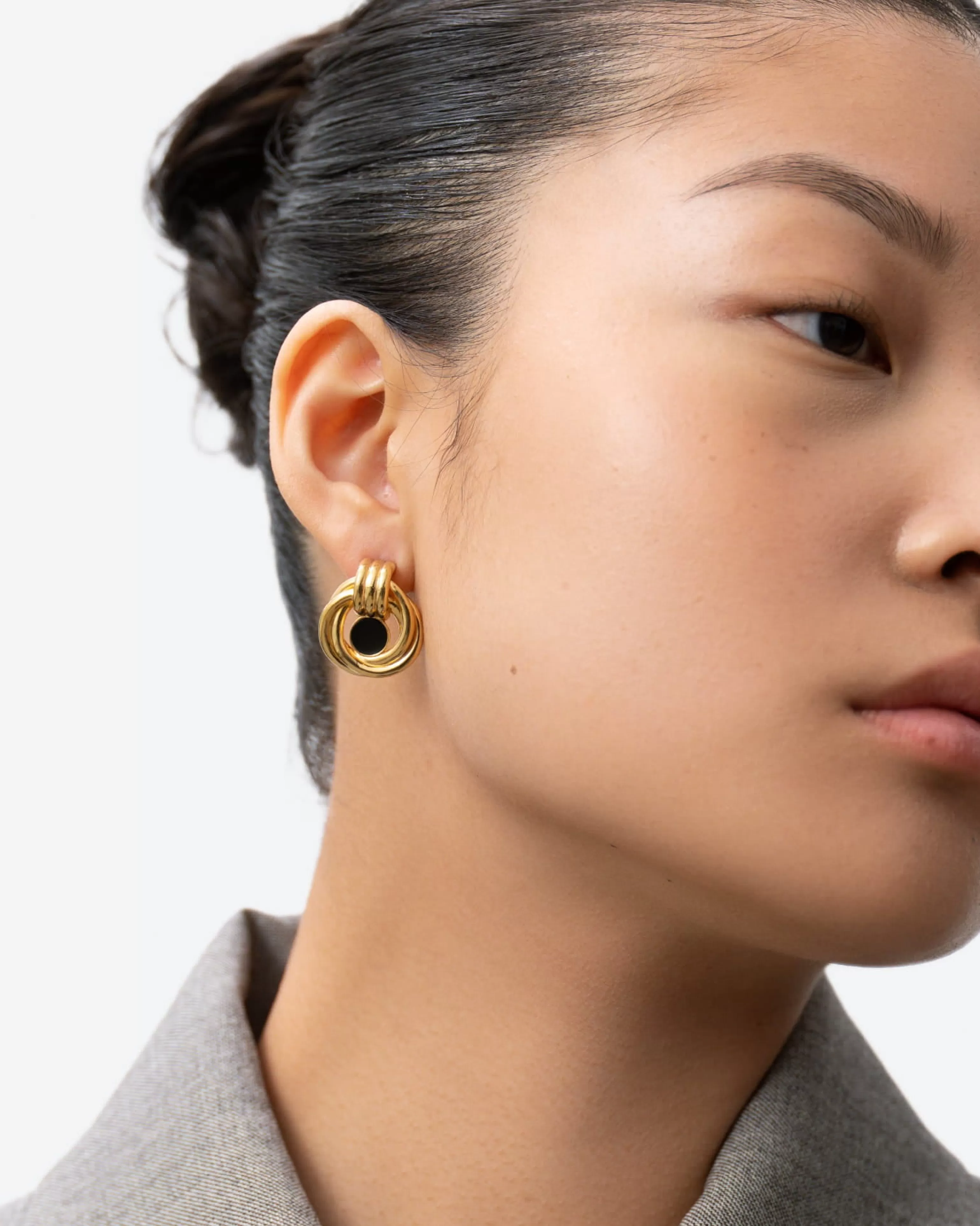 Studs^BRUNA The Label Tuscany Loop Onyx Earrings