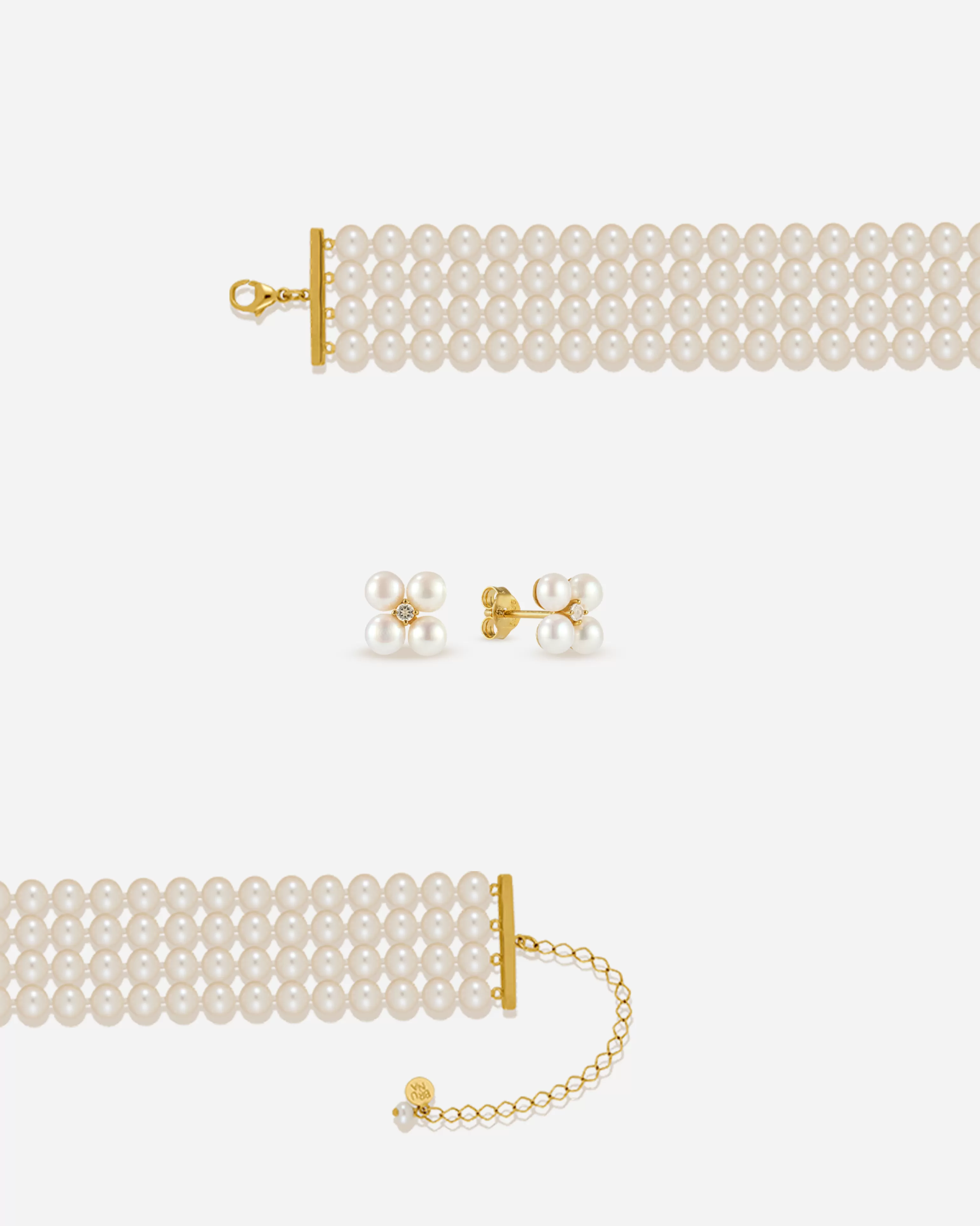 Pearl Jewelry^BRUNA The Label Valence Set 18k Gold Vermeil