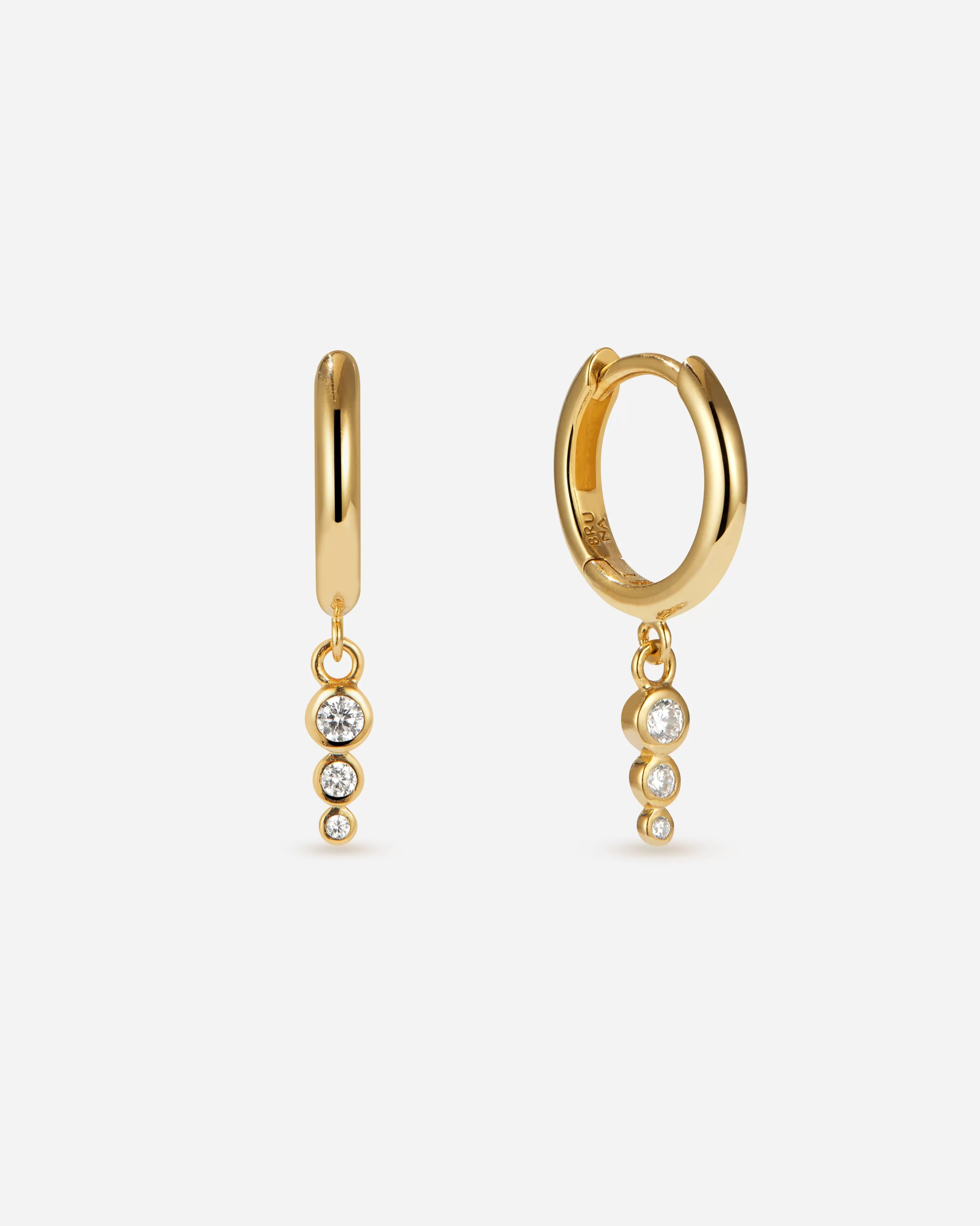 Charm Hoops | Hoops^BRUNA The Label Verdon Hoops 14k Yellow Gold & Laboratory-grown Diamonds