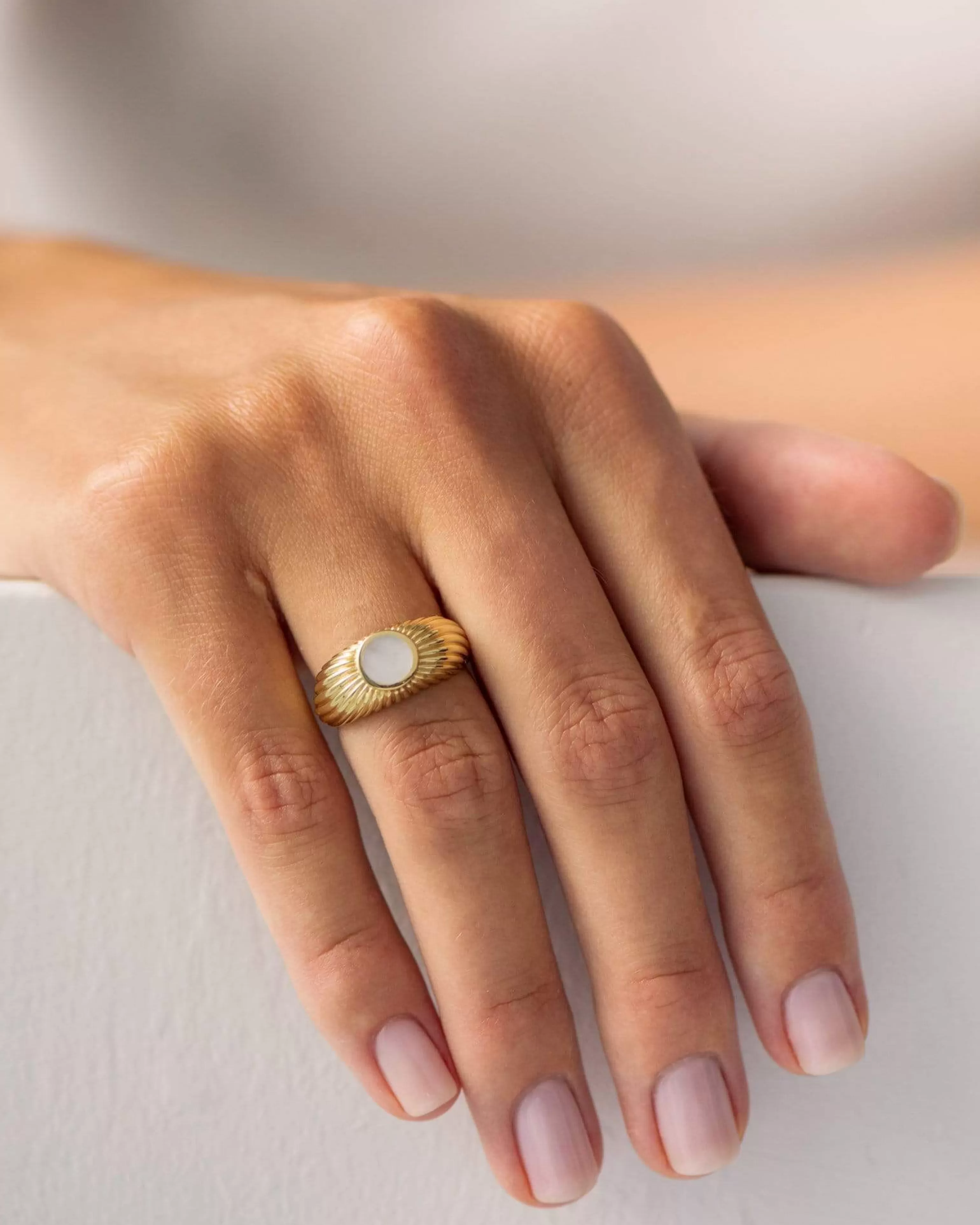 Gemstones | Pearls^BRUNA The Label Viana Ring 18k Gold Vermeil & Pearls