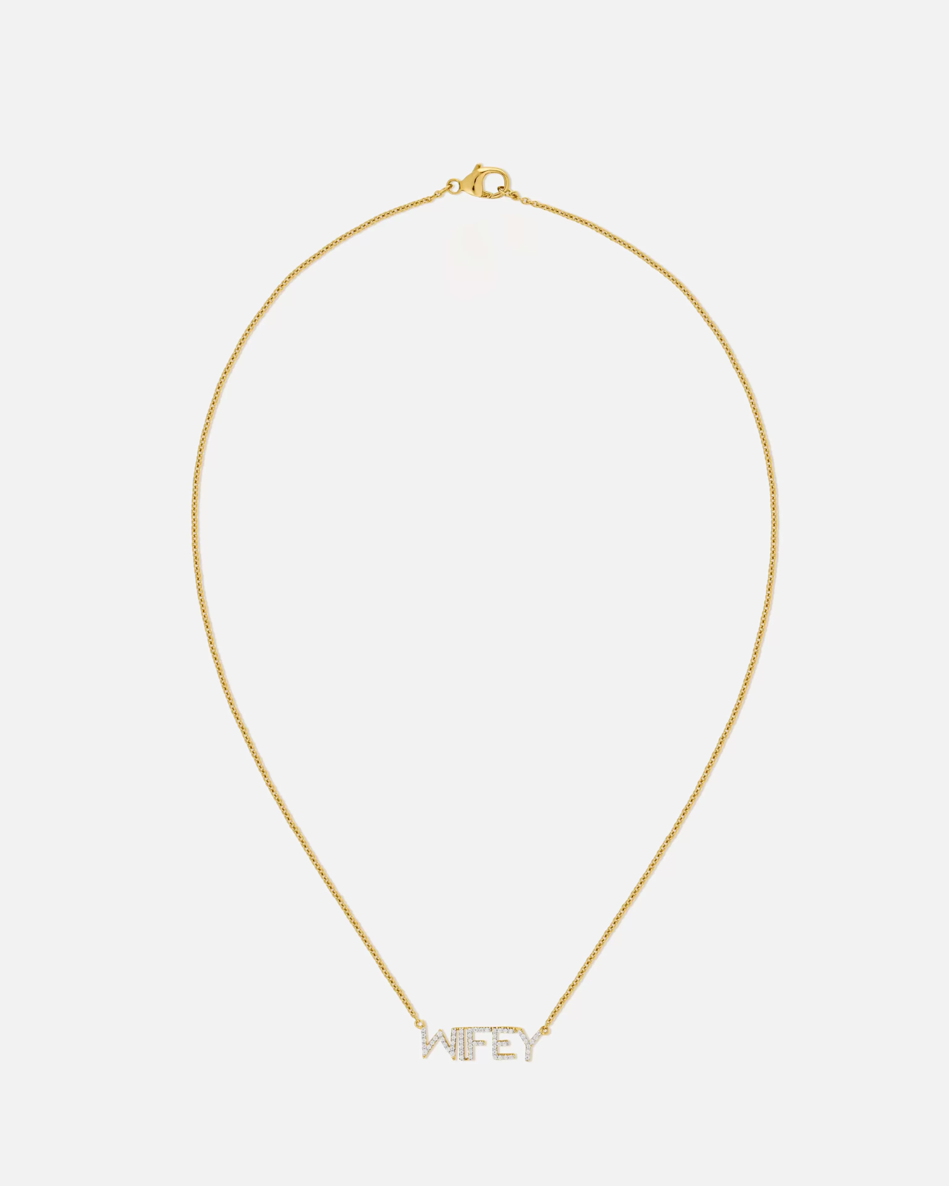 Statement | Delicate Necklaces^BRUNA The Label Wifey Necklace 14k Yellow Gold & Laboratory-grown Diamonds